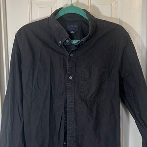 American Eagle Outfitters Black Collared Shirt